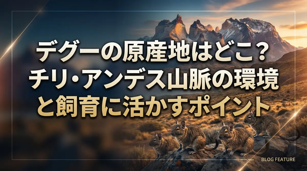 デグーの原産地はどこ?チリ・アンデス山脈の環境と飼育に活かすポイント