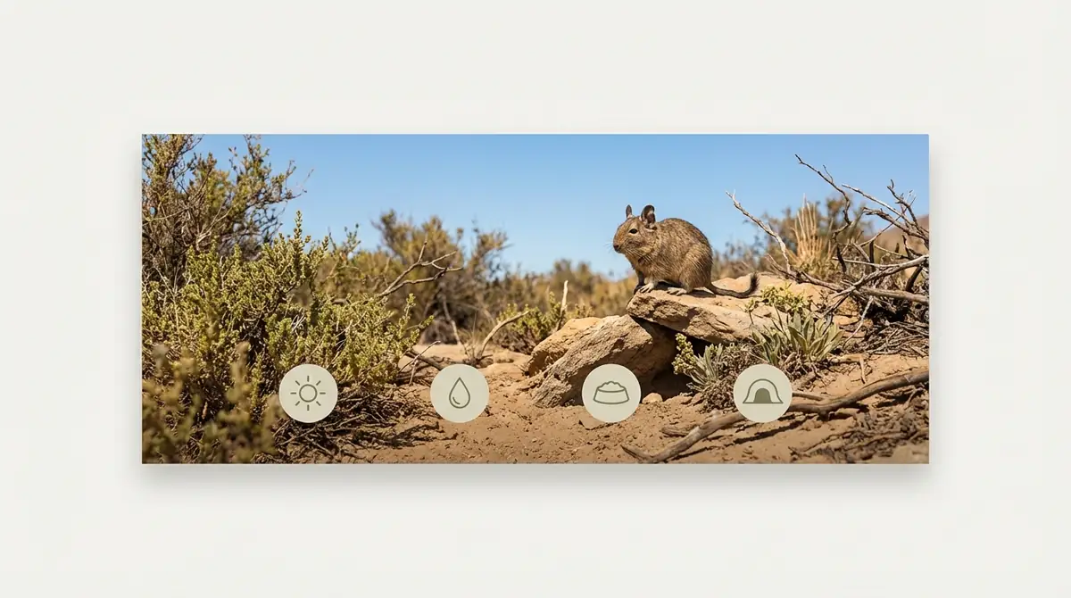 原産地の環境から学ぶデグー飼育4つの基本