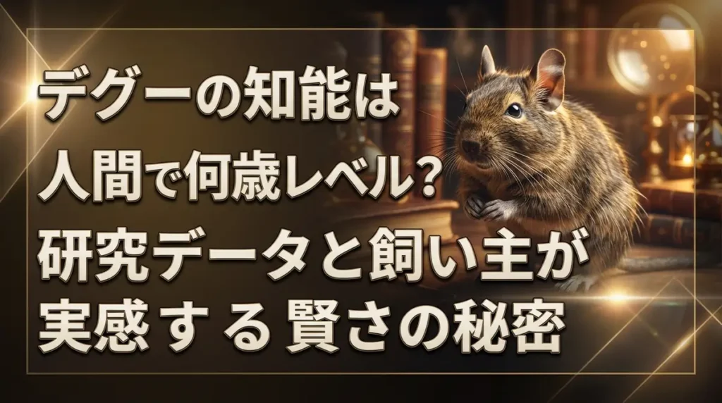 デグーの知能は人間で何歳レベル？研究データと飼い主が実感する賢さの秘密