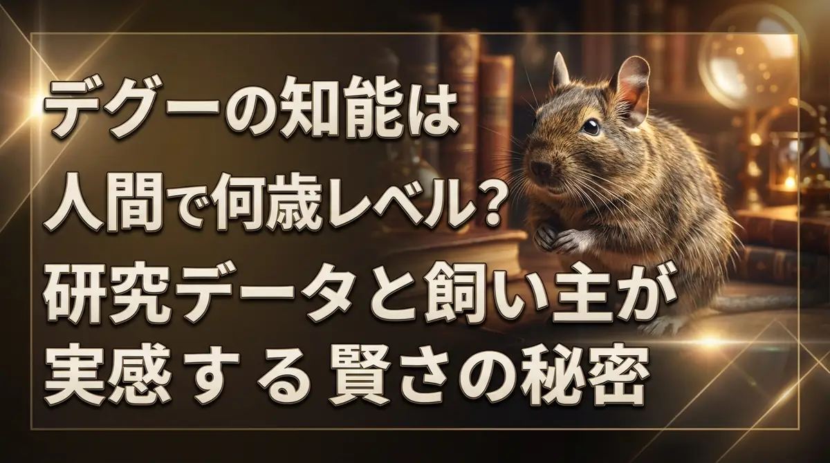 デグーの知能は人間で何歳レベル？研究データと飼い主が実感する賢さの秘密