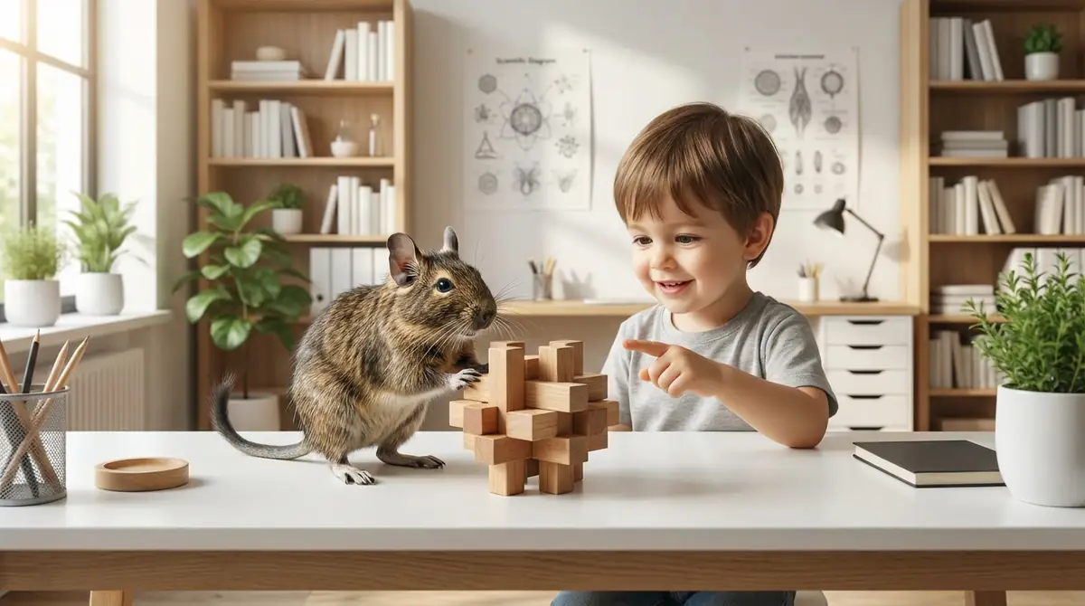 デグーの知能は人間の3歳児レベル｜げっ歯類トップクラスの賢さ