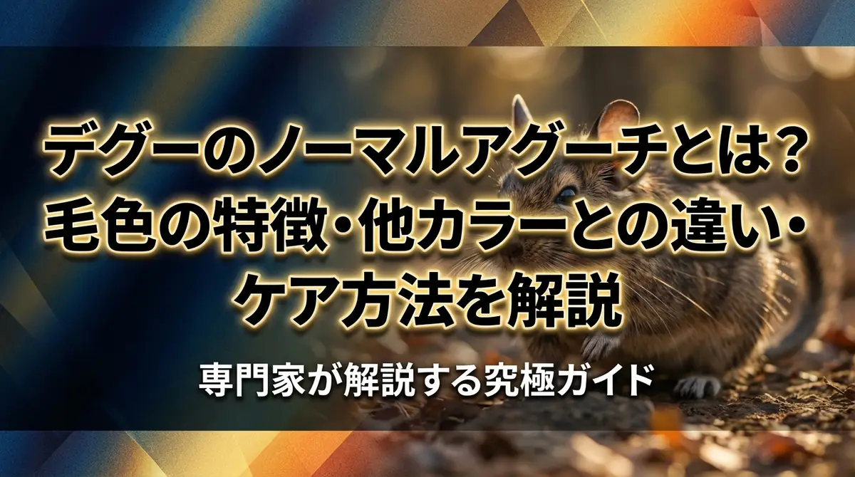 デグーのノーマルアグーチとは？毛色の特徴・他カラーとの違い・ケア方法を解説