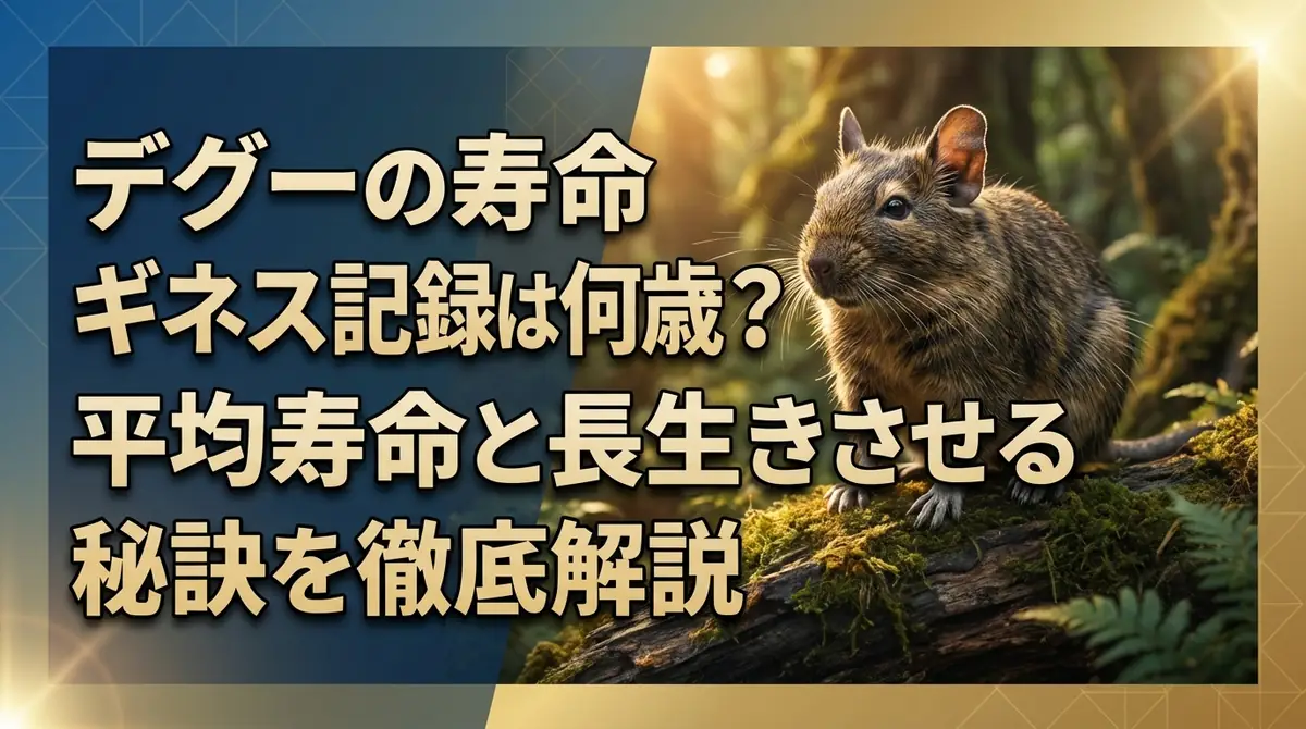 デグーの寿命ギネス記録は何歳?平均寿命と長生きさせる秘訣を徹底解説