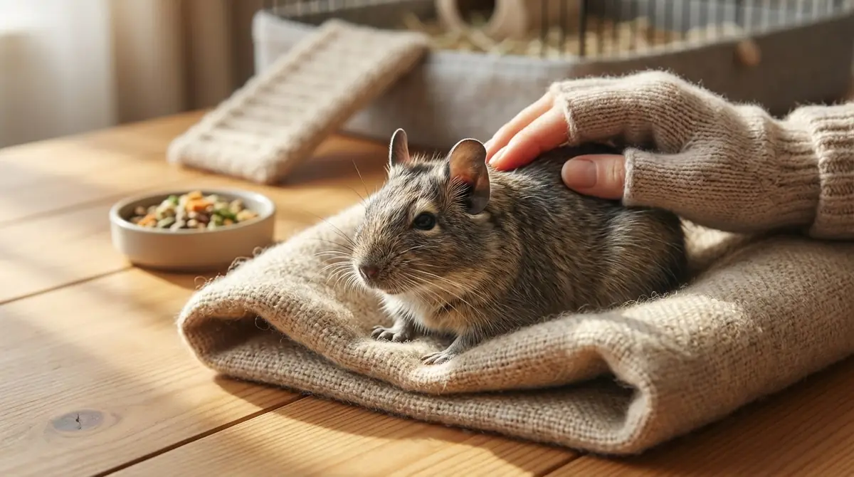 デグーの老化サインと高齢期のケア方法