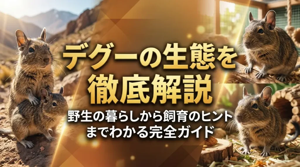 デグーの生態を徹底解説｜野生の暮らしから飼育のヒントまでわかる完全ガイド
