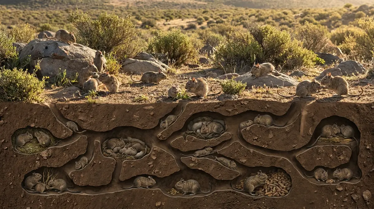 野生デグーの一日｜活動パターンと巣穴の構造