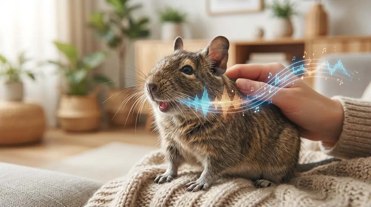 デグーの甘え鳴き声は「ピピピ」「プププ」という高く短い連続音