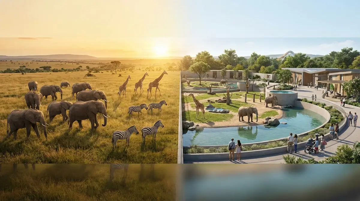 野生と飼育下の違い｜寿命・環境・行動を比較