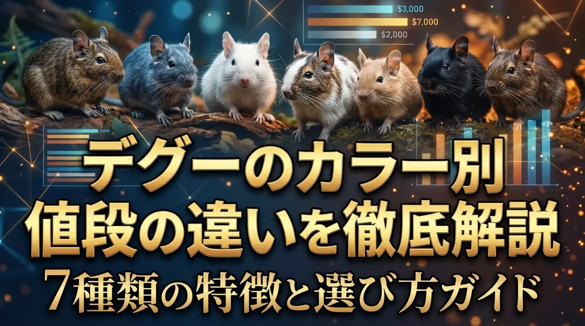 デグーのカラー別値段の違いを徹底解説｜7種類の特徴と選び方ガイド