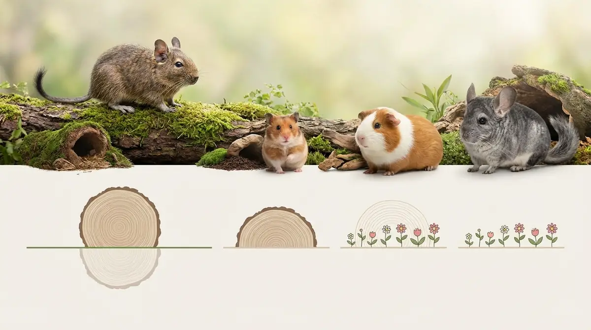 デグーと他の小動物の寿命を比較