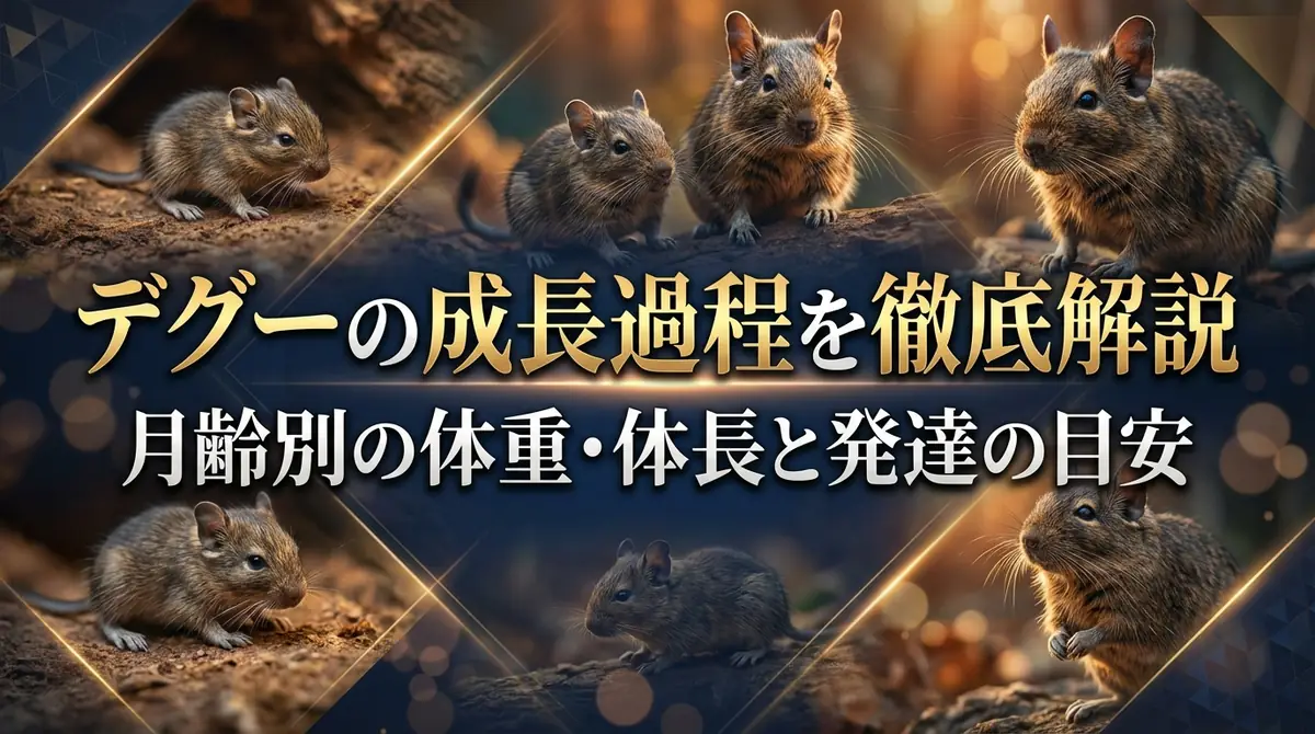 デグーの成長過程を徹底解説｜月齢別の体重・体長と発達の目安