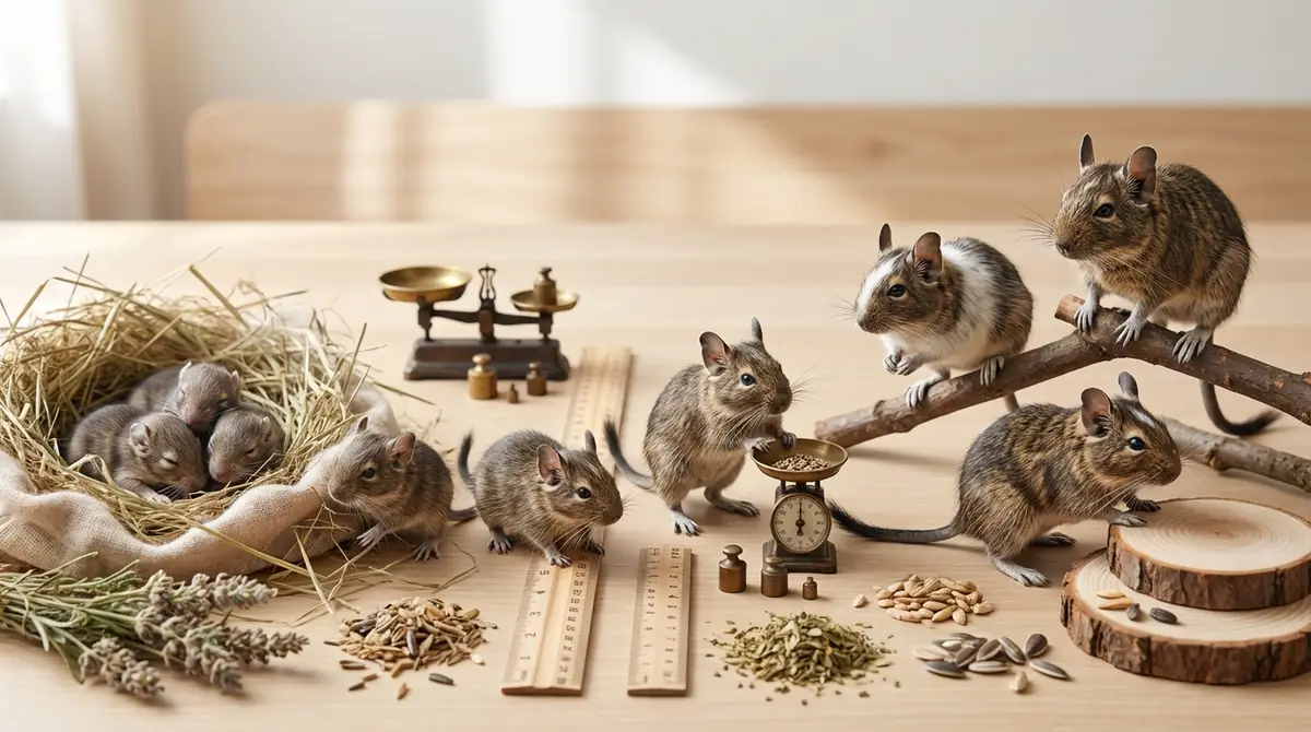 【一覧表】デグーの成長過程｜月齢別の体重・体長・特徴まとめ