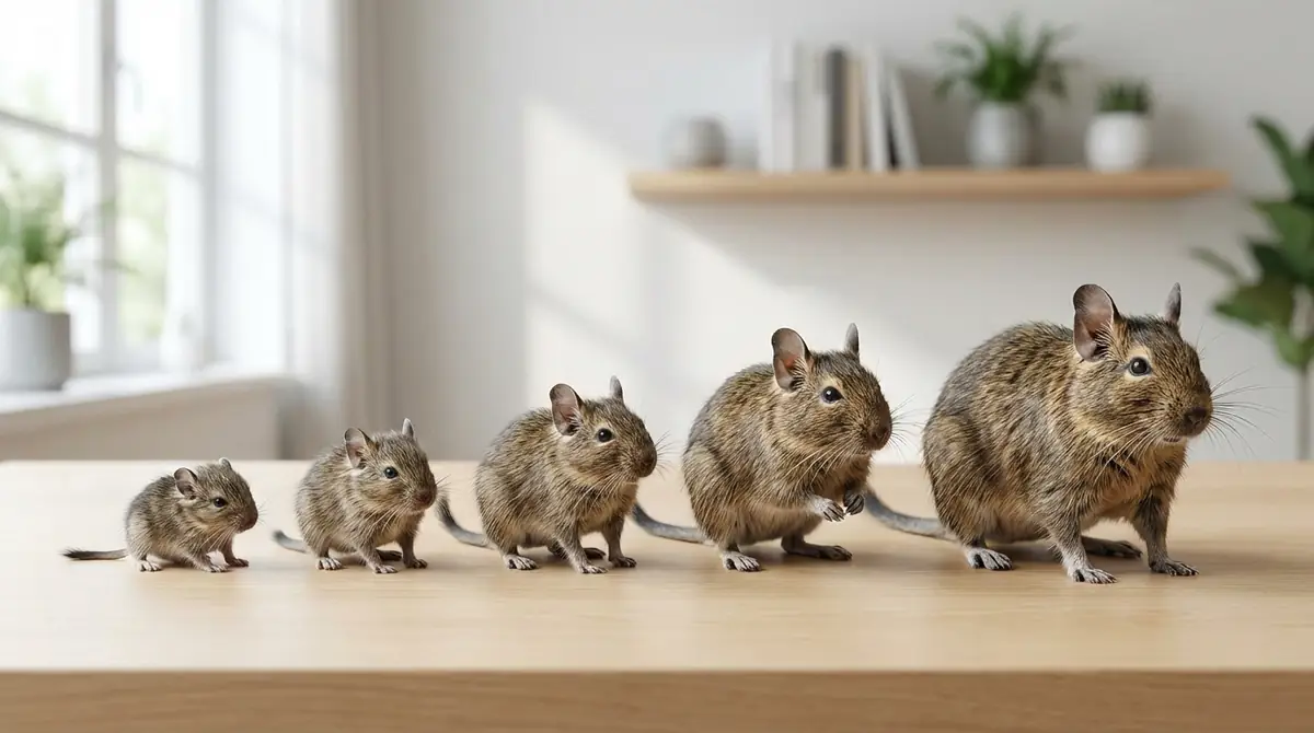 デグーの成長過程を月齢別に詳しく解説