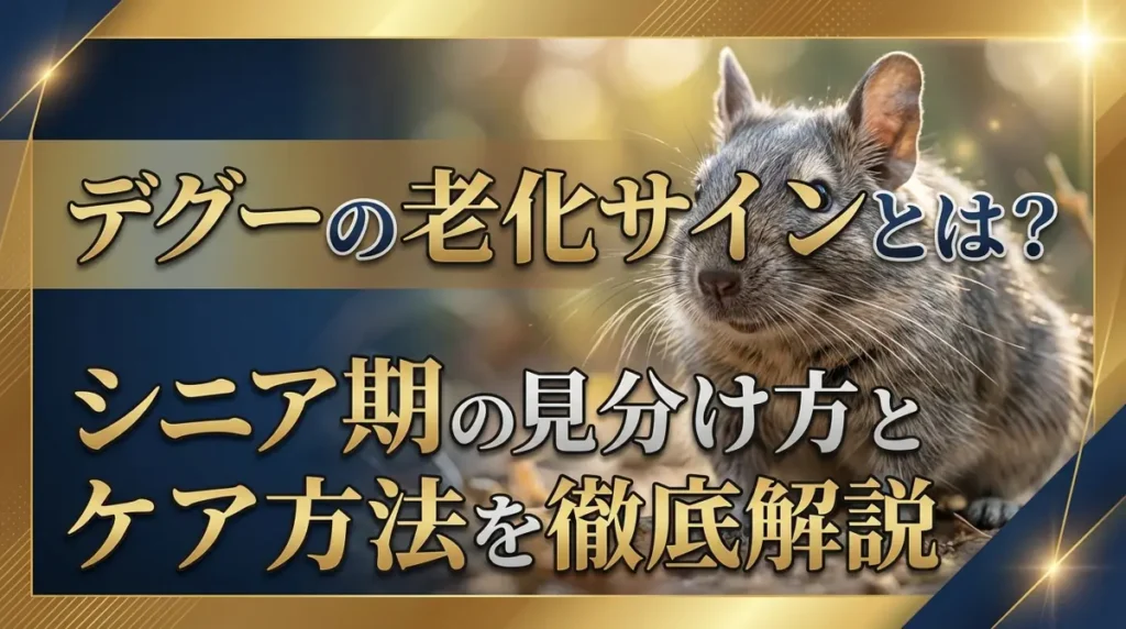 デグーの老化サインとは？シニア期の見分け方とケア方法を徹底解説