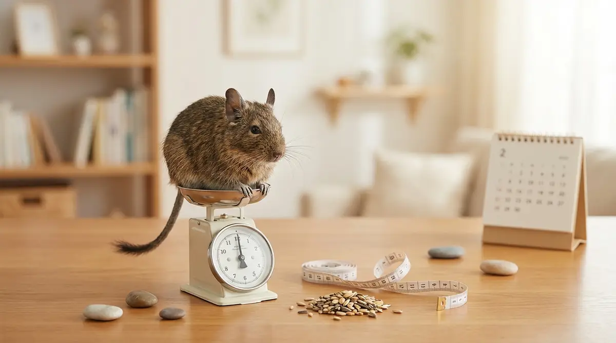 デグーの平均体重と月齢別一覧表【成体は170〜300g】