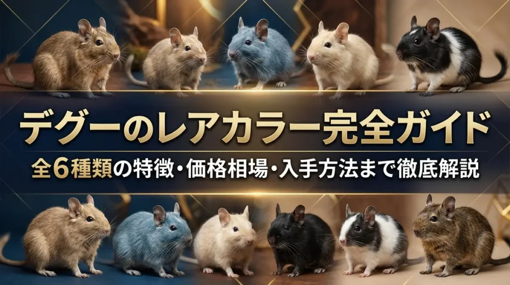 デグーのレアカラー完全ガイド｜全6種類の特徴・価格相場・入手方法まで徹底解説
