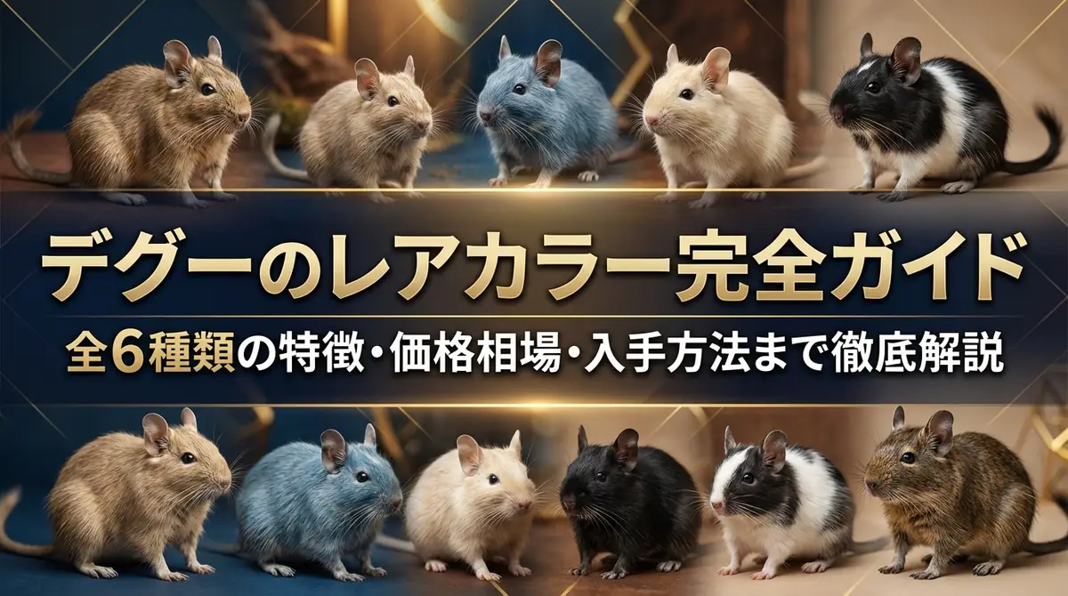 デグーのレアカラー完全ガイド｜全6種類の特徴・価格相場・入手方法まで徹底解説