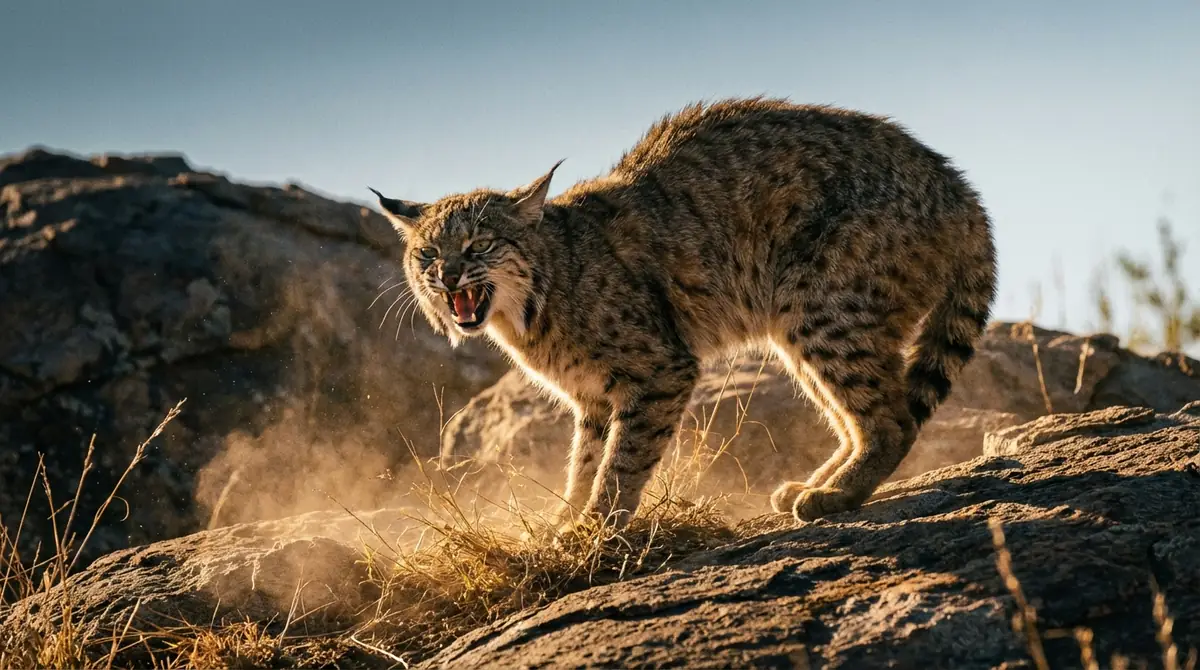 怒り鳴きと同時に見られるボディランゲージ