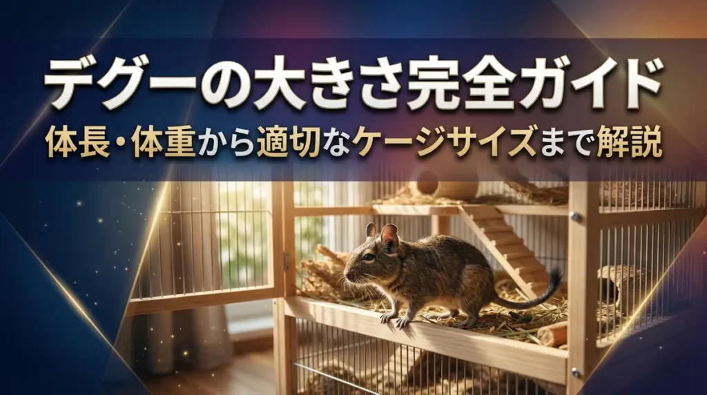 デグーの大きさ完全ガイド｜体長・体重から適切なケージサイズまで解説