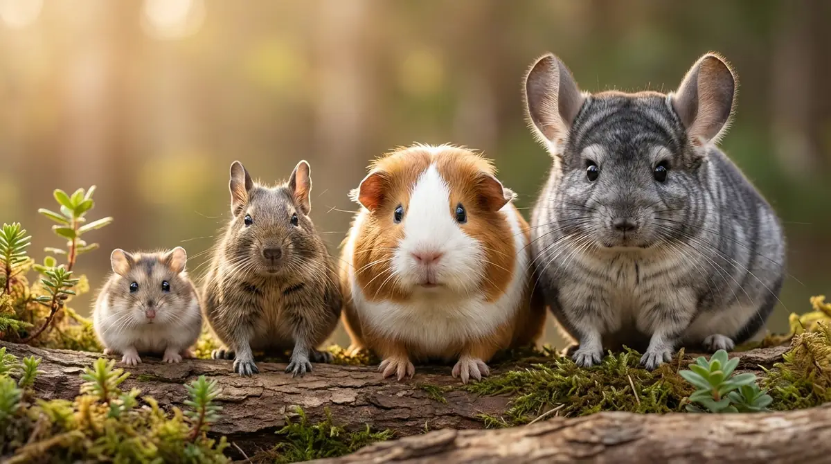 デグーと他の小動物の大きさを比較【ハムスター・チンチラ・モルモット】