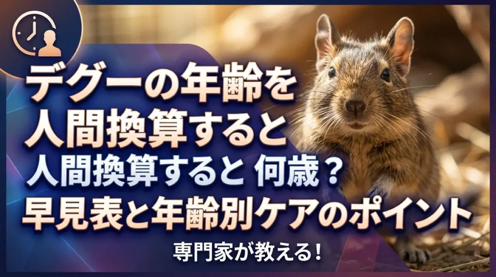 デグーの年齢を人間換算すると何歳？早見表と年齢別ケアのポイント