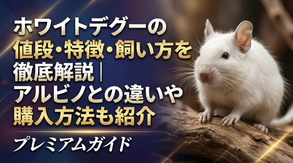 ホワイトデグーの値段・特徴・飼い方を徹底解説｜アルビノとの違いや購入方法も紹介
