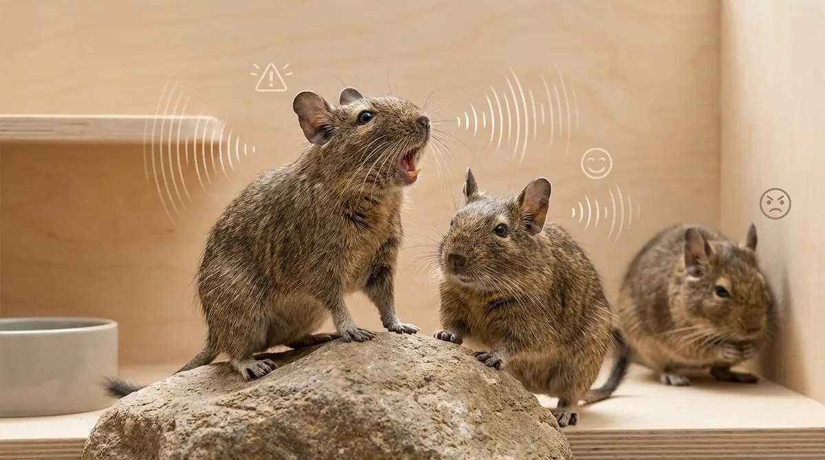 デグーがうるさく鳴く原因とは？鳴き声の種類と意味