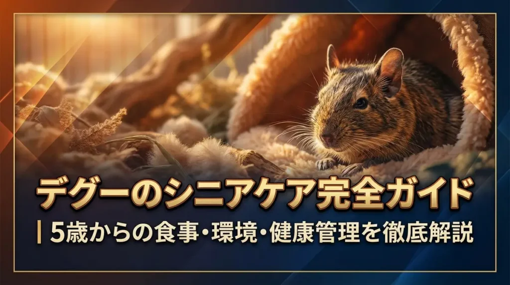 デグーのシニアケア完全ガイド｜5歳からの食事・環境・健康管理を徹底解説