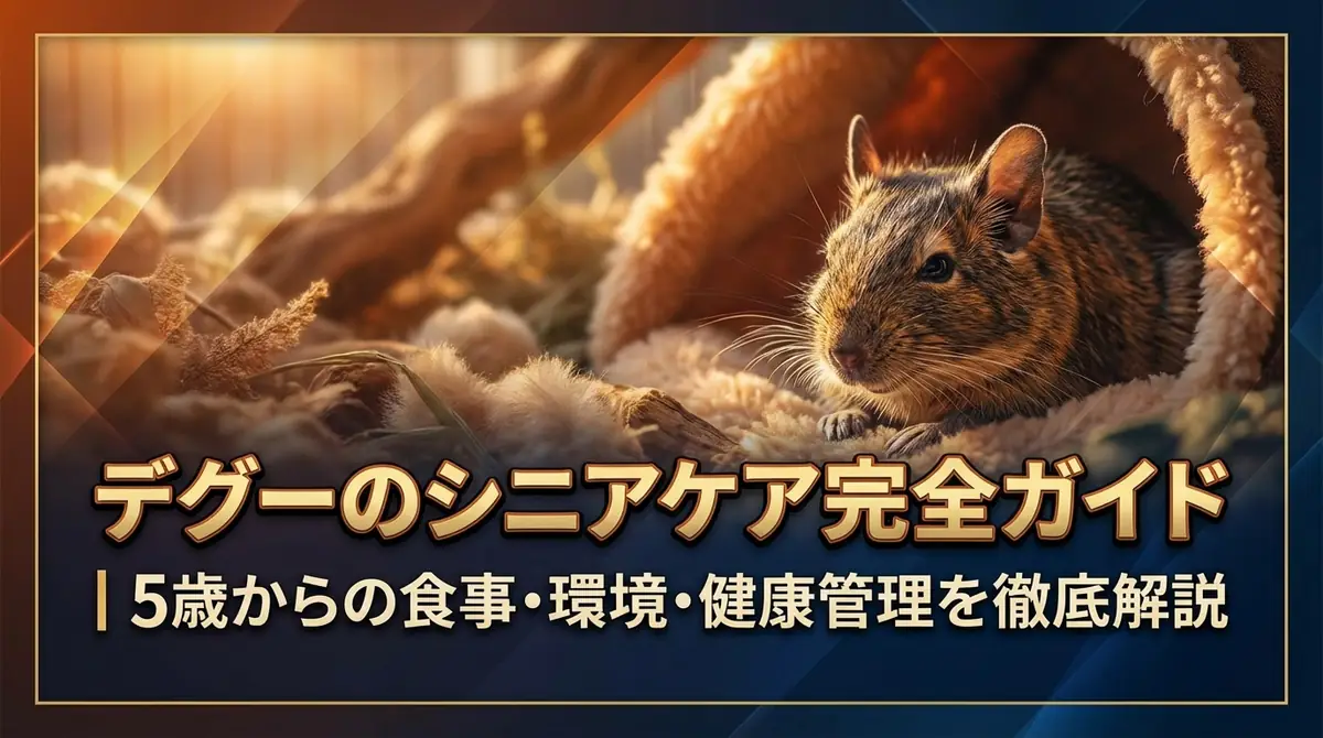 デグーのシニアケア完全ガイド|5歳からの食事・環境・健康管理を徹底解説
