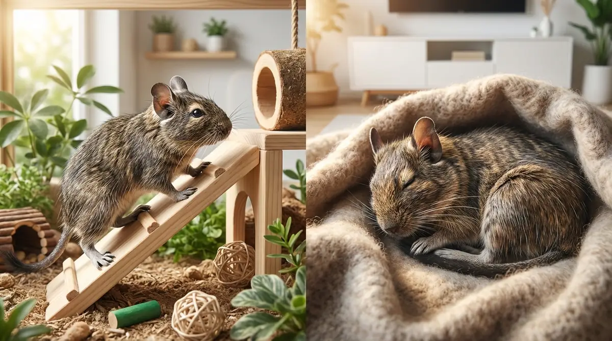 シニアデグーの運動と休息|適度なバランスの取り方