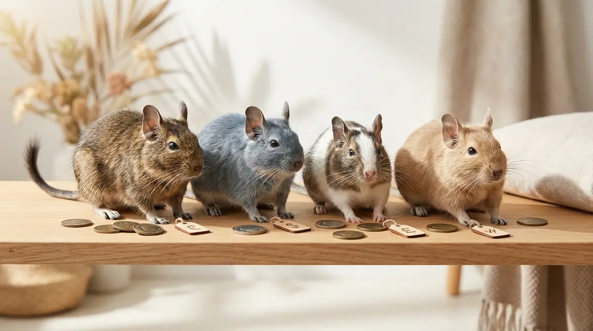 【結論】デグーの値段は5,000〜15,000円が相場｜カラー別早見表