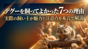 デグーを飼ってよかった7つの理由｜実際の飼い主が魅力と注意点を本音で解説