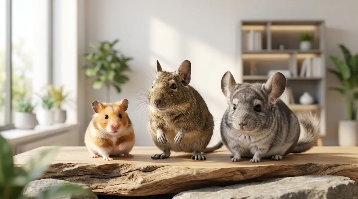デグーと他の小動物を比較｜ハムスター・チンチラとの違い