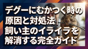 デグーにむかつく時の原因と対処法｜飼い主のイライラを解消する完全ガイド