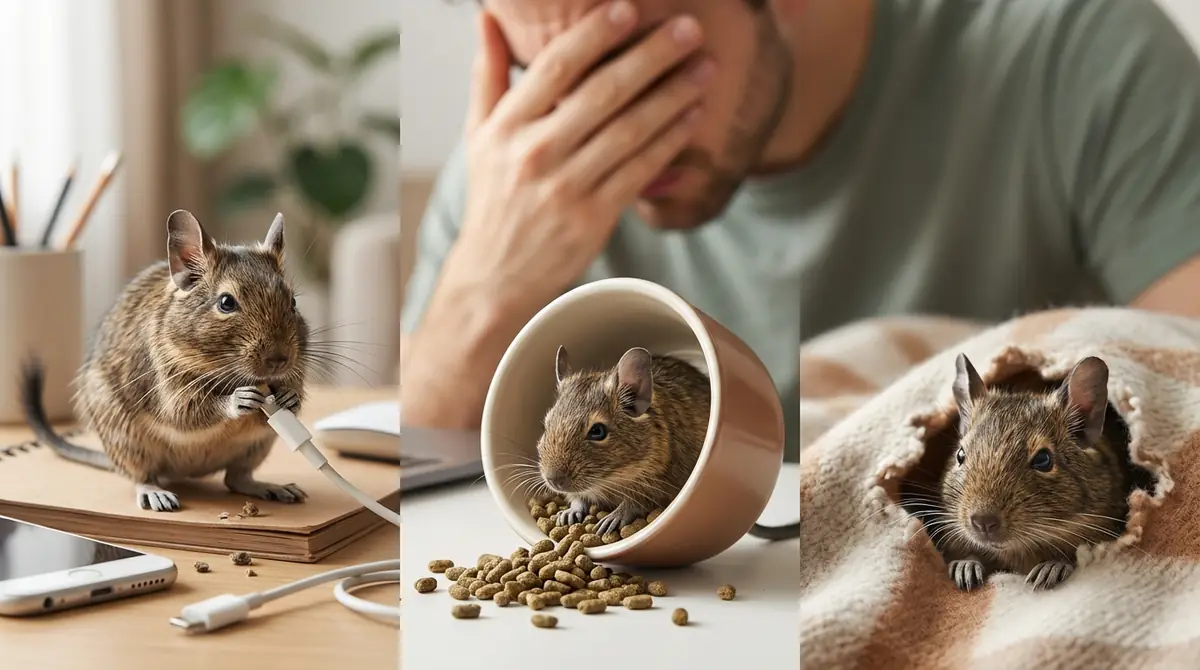 【困る編】デグー飼い主の悩みあるある7選