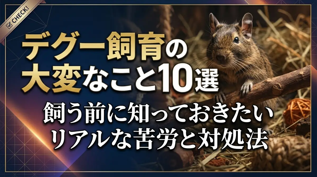 デグー飼育の大変なこと10選｜飼う前に知っておきたいリアルな苦労と対処法