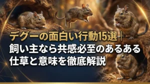 デグーの面白い行動15選｜飼い主なら共感必至のあるある仕草と意味を徹底解説