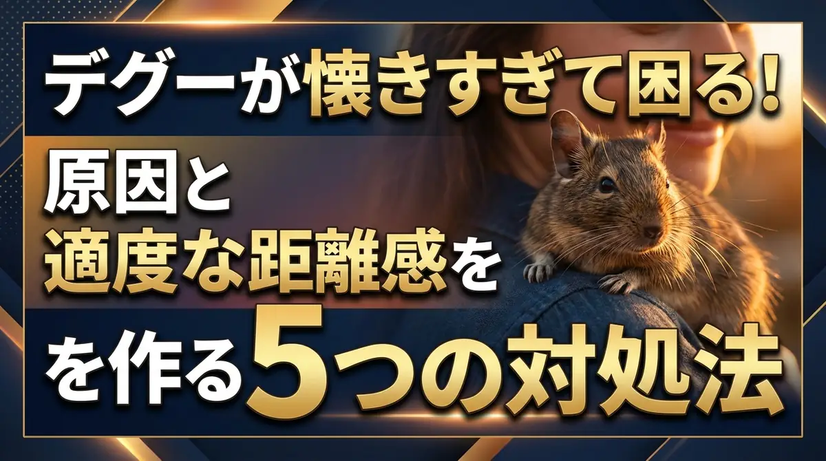 デグーが懐きすぎて困る!原因と適度な距離感を作る5つの対処法