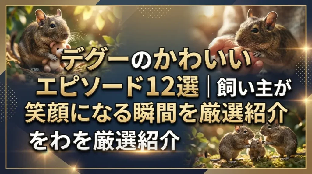 デグーのかわいいエピソード12選｜飼い主が思わず笑顔になる瞬間を厳選紹介