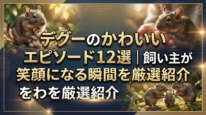 デグーのかわいいエピソード12選｜飼い主が思わず笑顔になる瞬間を厳選紹介