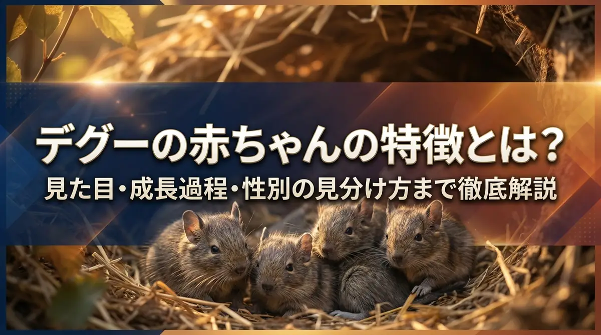 デグーの赤ちゃんの特徴とは?見た目・成長過程・性別の見分け方まで徹底解説
