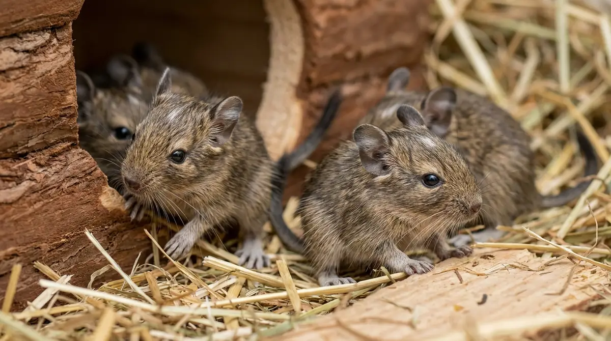 生まれたてのデグーの赤ちゃんに見られる5つの特徴
