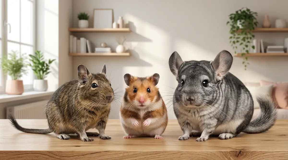 デグーとハムスター・チンチラの違いを比較
