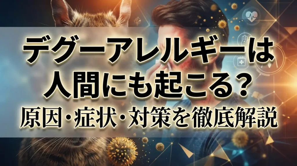 デグーアレルギーは人間にも起こる？原因・症状・対策を徹底解説