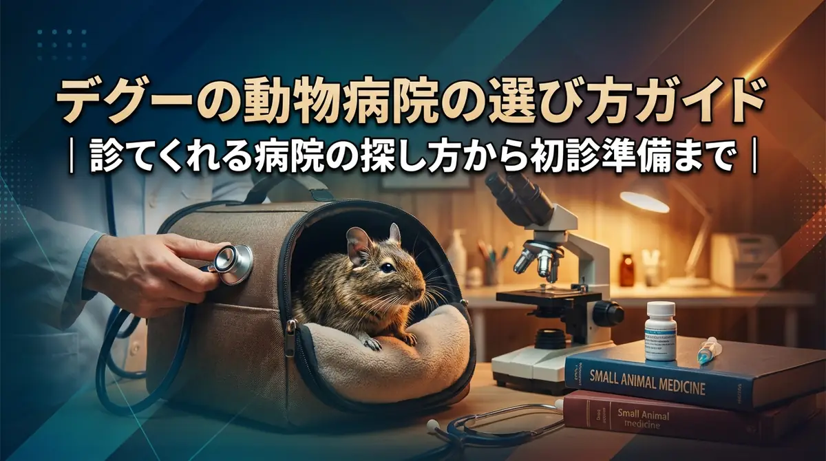 デグーの動物病院の選び方ガイド｜診てくれる病院の探し方から初診準備まで