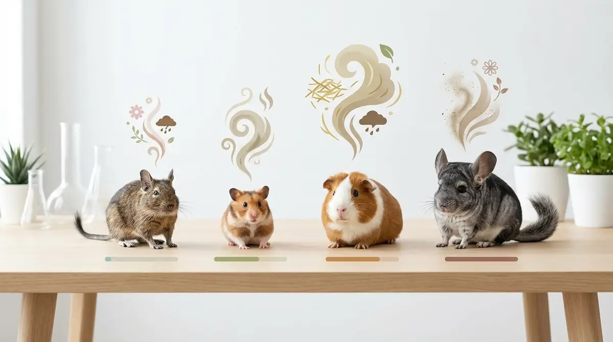 デグーの臭いレベルを他の小動物と比較