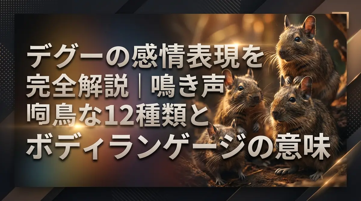デグーの感情表現を完全解説｜鳴き声12種類とボディランゲージの意味