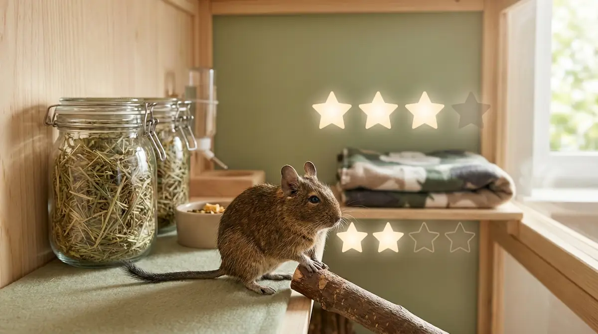 【結論】デグー飼育難易度は5段階中★3｜準備次第で初心者も飼える