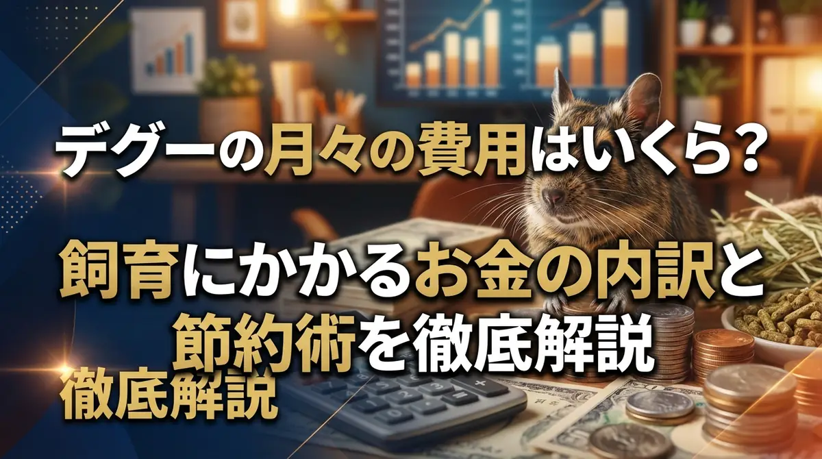 デグーの月々の費用はいくら？飼育にかかるお金の内訳と節約術を徹底解説