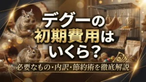デグーの初期費用はいくら？必要なもの・内訳・節約術を徹底解説